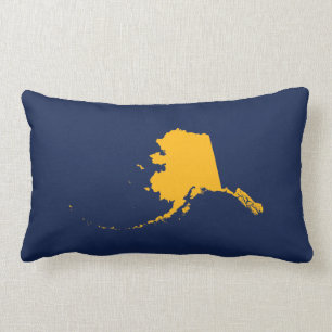 Alaska in Blue en Gold Kussen