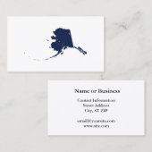 Alaska in Blue en Gold Visitekaartje (Voorkant / Achterkant)