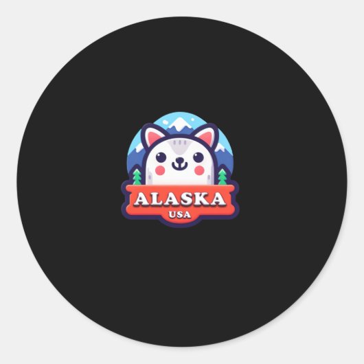 Alaska in de Verenigde Staten Sticker (Voorkant)