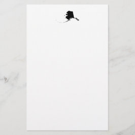 Alaska in het zwart briefpapier