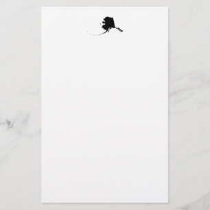 Alaska in het zwart briefpapier