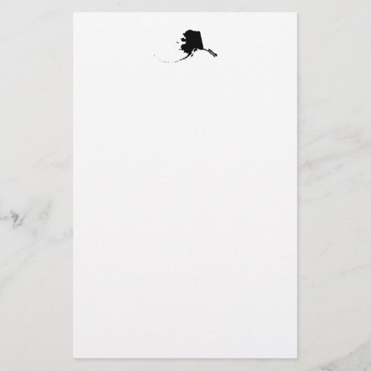 Alaska in het zwart briefpapier (Voorkant)