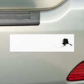 Alaska in het zwart bumpersticker (Op auto)