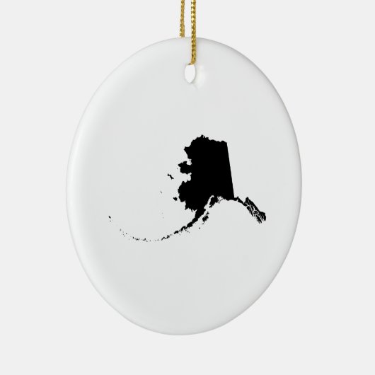 Alaska in het zwart keramisch ornament (Rechts)