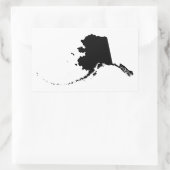 Alaska in het zwart rechthoekige sticker (Tas)