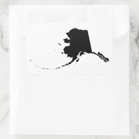 Alaska in het zwart rechthoekige sticker (Tas)