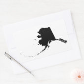 Alaska in het zwart rechthoekige sticker (Envelop)