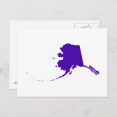 Alaska in Paars Briefkaart (Voorkant / Achterkant)