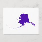 Alaska in Paars Briefkaart (Voorkant)