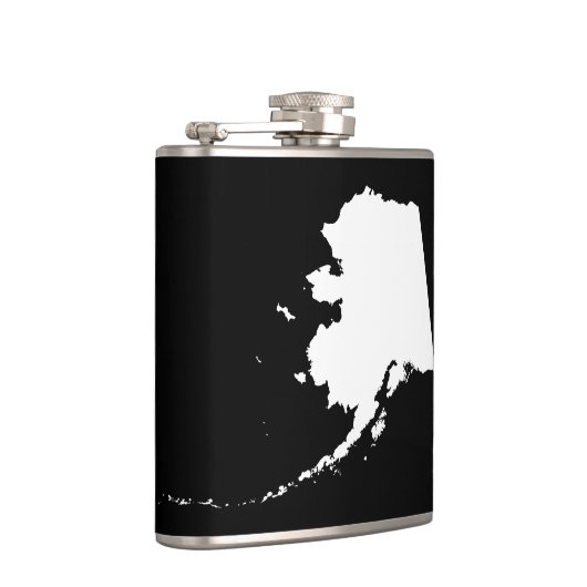 Alaska in zwart-wit heupfles (Rechts)