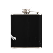 Alaska in zwart-wit heupfles (Achterkant)