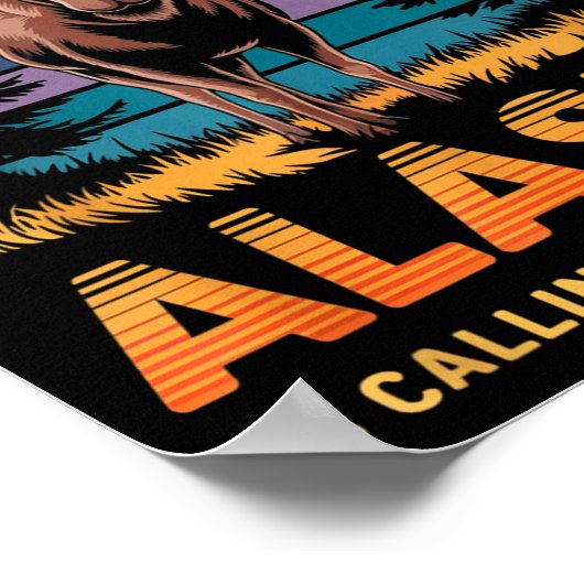 Alaska Is Calling And I Moose Go Funny Animal Love Poster (Hoek)