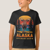 Alaska Is Calling And I Moose Go Funny Animal Love T-shirt (Voorkant)