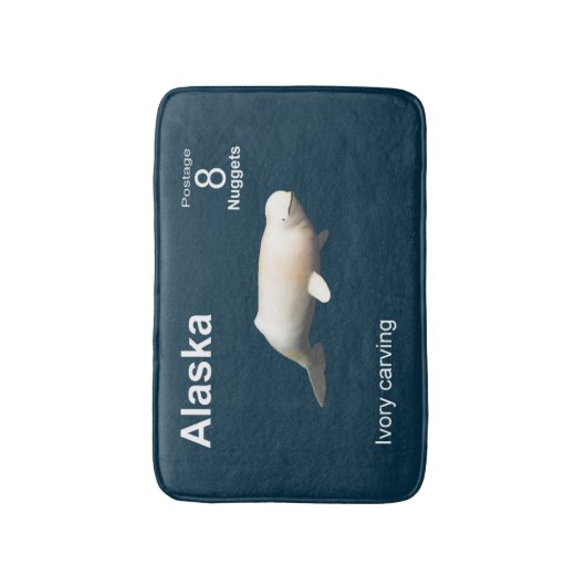 Alaska Ivory Beluga Whale Stamp Badmat (Voorkant Verticaal)