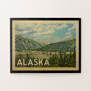 Alaska Jigzaag Puzzle Vintage Travel Legpuzzel