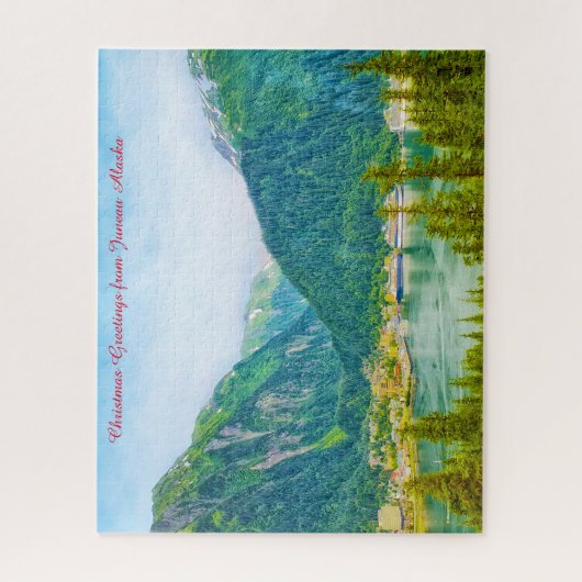 Alaska Juneau kerstgroeten Legpuzzel (Verticaal)