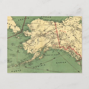  Alaska-kaart (1900) Briefkaart