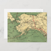  Alaska-kaart (1900) Briefkaart (Voorkant / Achterkant)