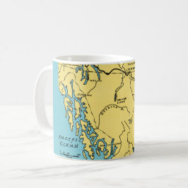 Alaska Kaart Ansichtkaart Mok