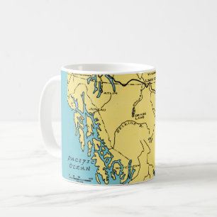 Alaska Kaart Ansichtkaart Mok