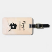 Alaska kaart bagagelabel voor huwelijksfeest welko (Voorkant horizontaal)