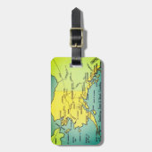 Alaska-kaart - Bering Straat, Nome, Barrow Bagagelabel (Voorkant verticaal)