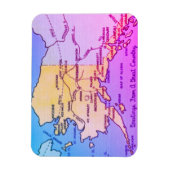  Alaska-kaart - Bering Straat, Nome, Barrow M Magneet (Verticaal)