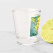  Alaska-kaart - Bering Straat, Nome, Barrow Shot Glas (Links)