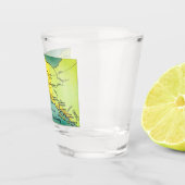  Alaska-kaart - Bering Straat, Nome, Barrow Shot Glas (Rechts)