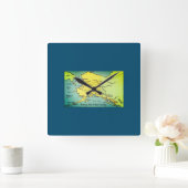  Alaska-kaart - Bering Straat, Nome, Barrow Vierkante Klok (Huis)