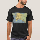  Alaska-kaart - Bering Strait, Nome, Juneau T-shirt (Voorkant)
