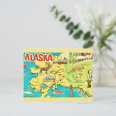 Alaska Kaart Briefkaart (Staand voorkant)
