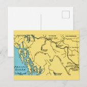 Alaska Kaart Briefkaart (Voorkant / Achterkant)