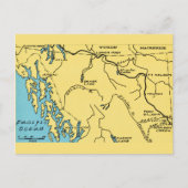 Alaska Kaart Briefkaart (Voorkant)