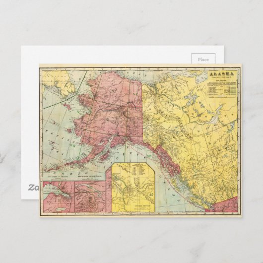  Alaska-kaart Briefkaart (Voorkant / Achterkant)