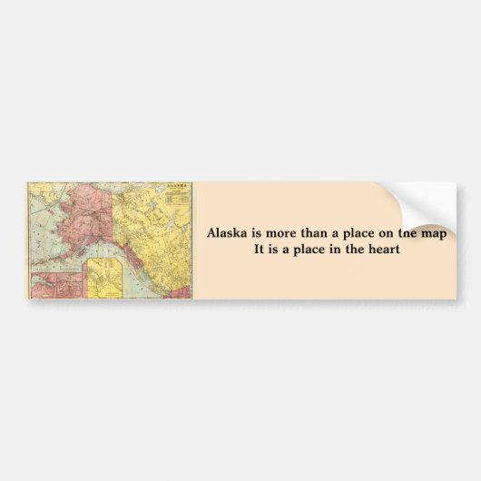  Alaska-kaart Bumpersticker (Voorkant)