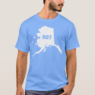 Alaska Kaart Gebied Code 907 TShirt