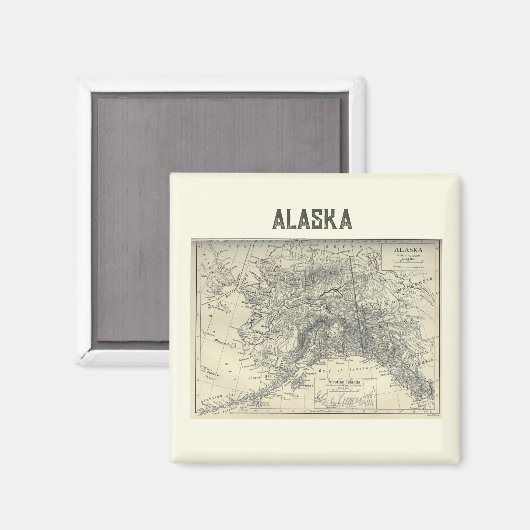  Alaska-kaart Magneet (Voorkant / Achterkant)