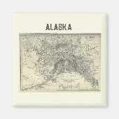 Alaska-kaart Magneet (Voorkant)