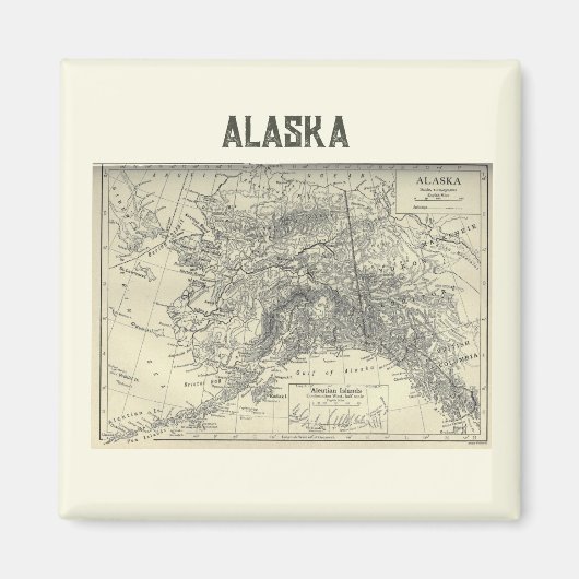  Alaska-kaart Magneet (Voorkant)