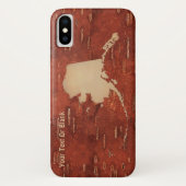 Alaska-kaart op binnenste baarmoedervlek Case-Mate iPhone case (Achterkant)