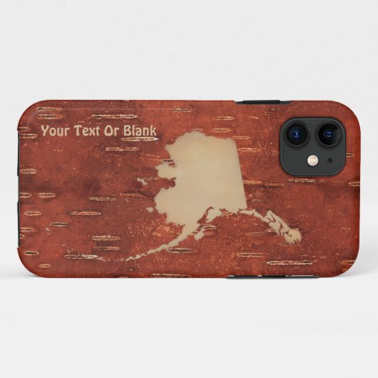 Alaska-kaart op binnenste baarmoedervlek Case-Mate iPhone case (Achterkant (horizontaal))