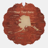 Alaska-kaart op binnenste baarmoedervlek ornament kaart (Voorkant)