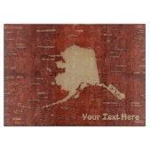 Alaska-kaart op binnenste baarmoedervlek snijplank (Voorkant)