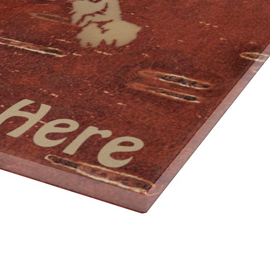 Alaska-kaart op binnenste baarmoedervlek snijplank (Hoek)