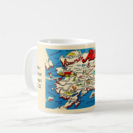 Alaska kaart op maat beker koffiemok