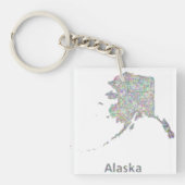Alaska-kaart Sleutelhanger (Voorkant)