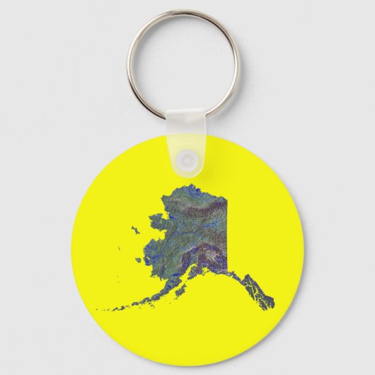 Alaska Kaart Sleutelhanger (Voorkant)
