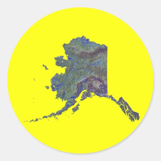 Alaska Kaart Sticker (Voorkant)
