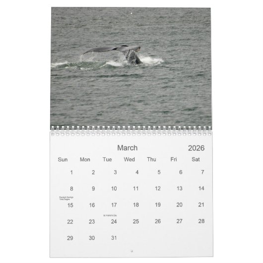 Alaska Kalender (Mar 2026)